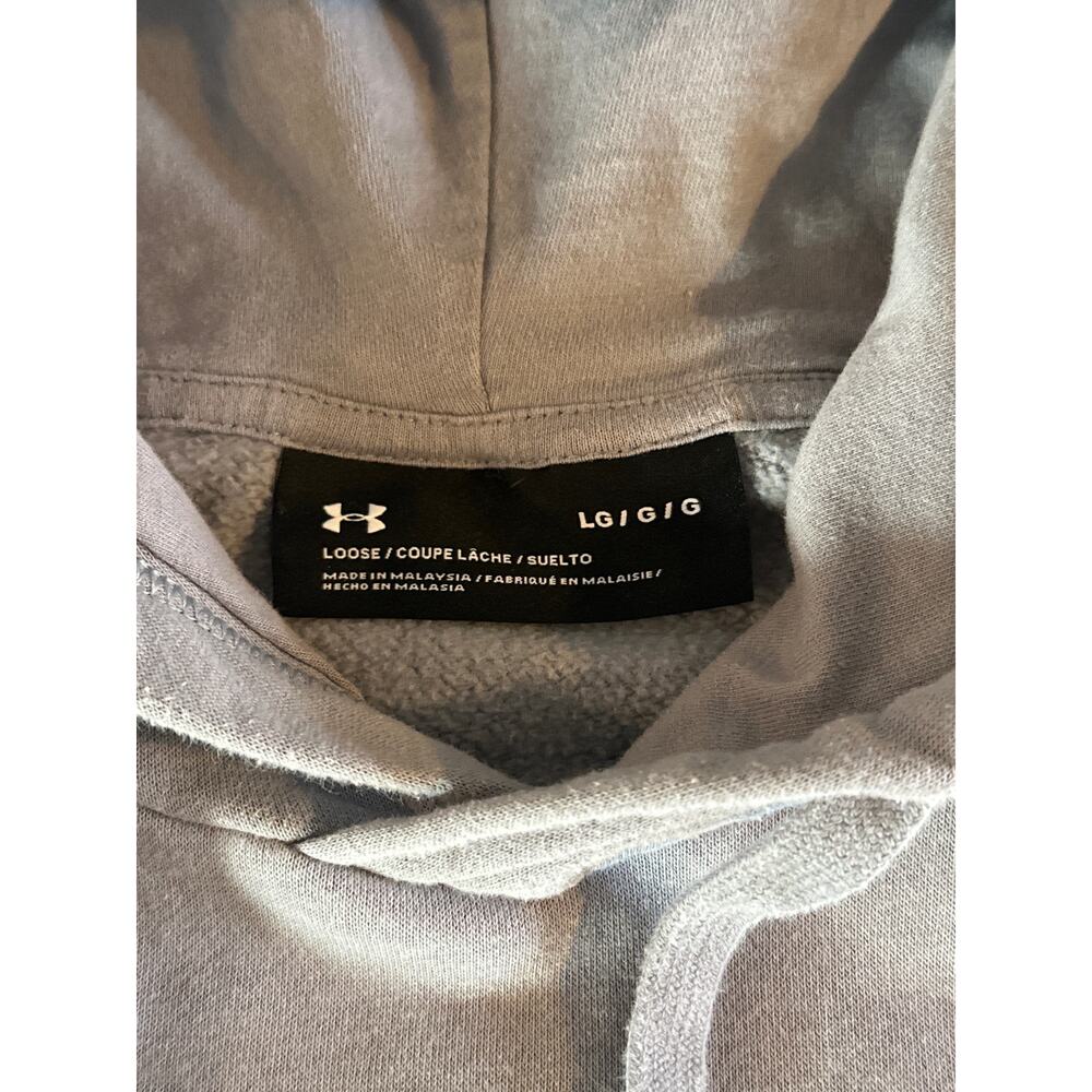 Under Armour Sweatshirt Size Mens Large Gray Freedom Flag Hoodie - Picture 3 of 7
